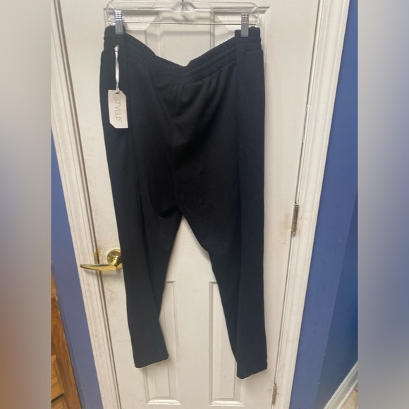 Stylus Pintuck  amen Elastic Drawstring Waist Pants w/Pockets XXL Black - Picture 1 of 11